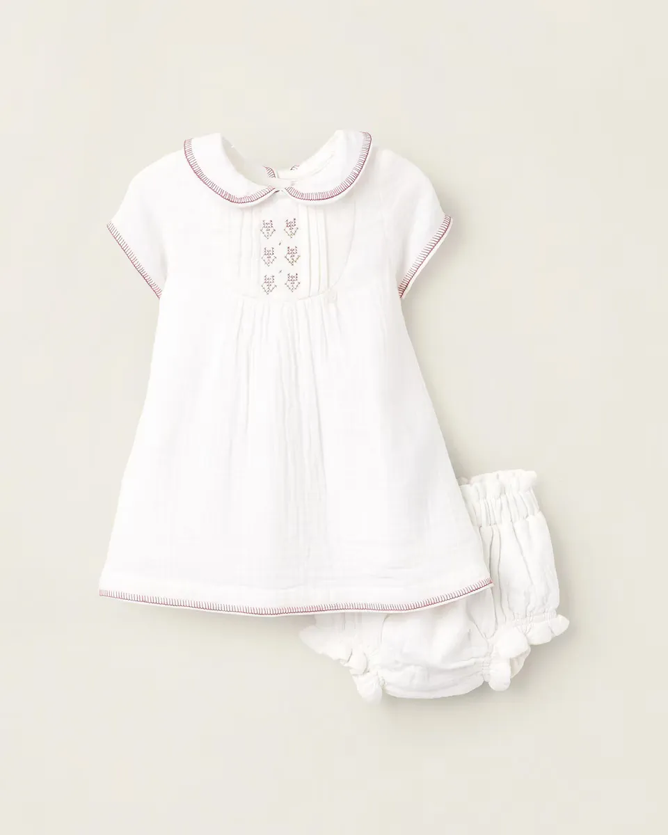 

Пижама для девочки 2 предмета из канеле Zippy, бежевый