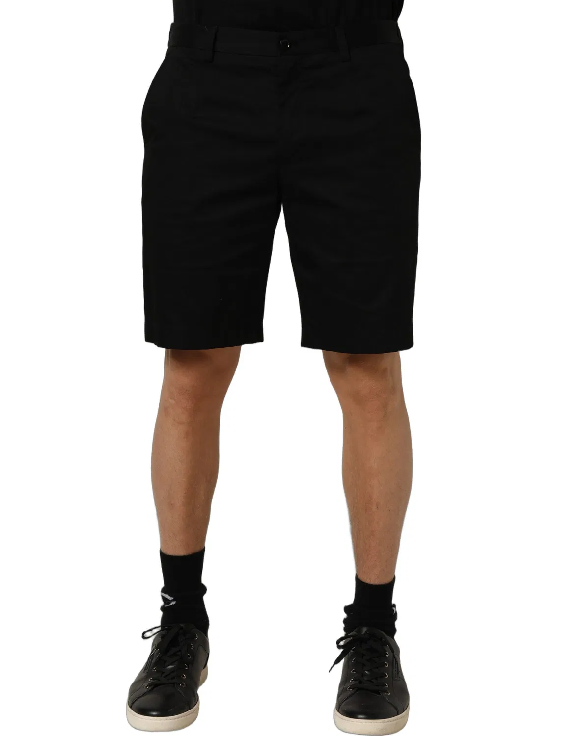 Мужские шорты-бермуды прямого кроя с логотипом Bermuda Dolce & Gabbana, Black — фото 2