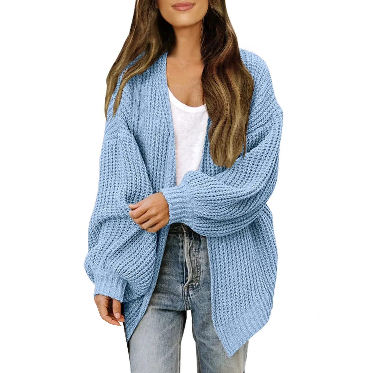 Женский утепленный кардиган из флиса, Azzurro