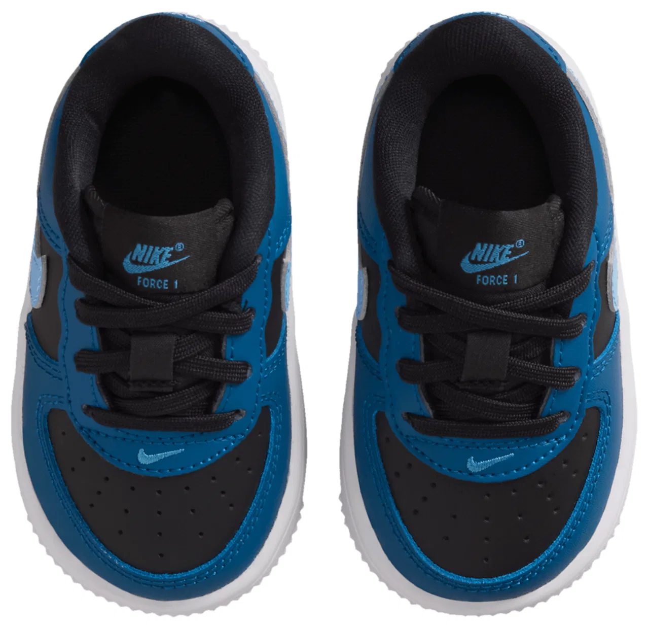 Кроссовки для мальчиков Air Force 1 Low Lace Nike, цвет Dutch Blue/Court Blue/Black — фото 4