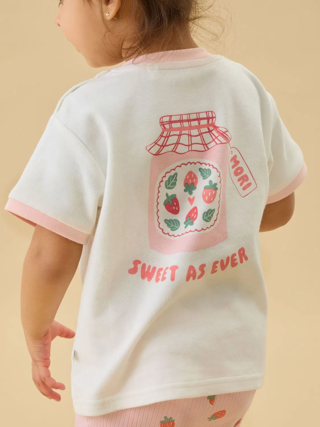 Футболка оверсайз Sweet Strawberry Mori, розовый — фото 2