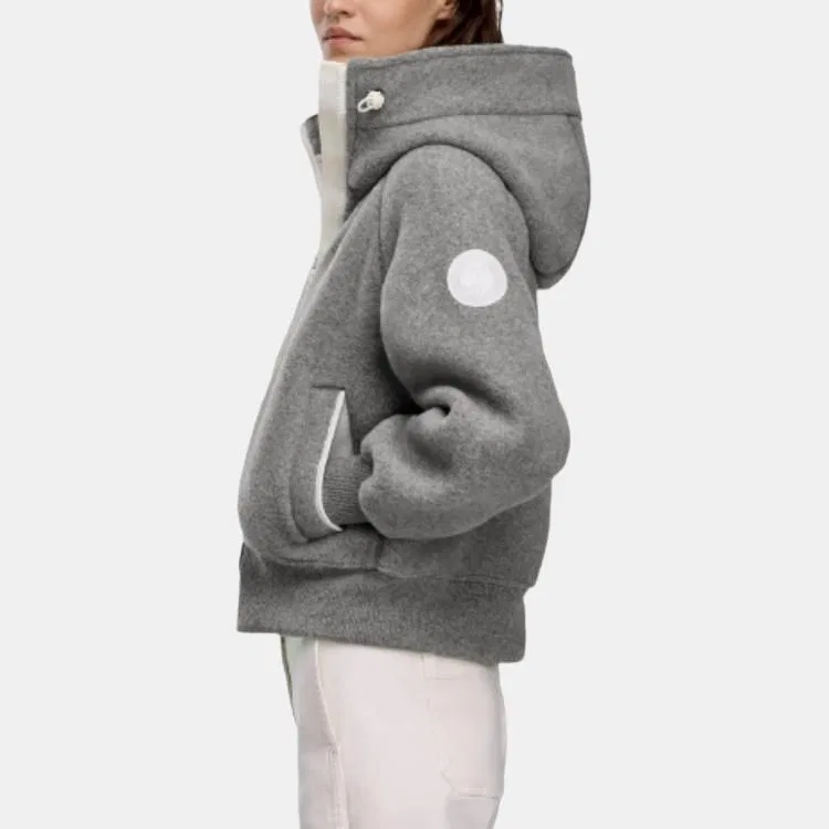 Женская куртка-бомбер с флисовой текстурой Canada Goose, Beige Gray — фото 3