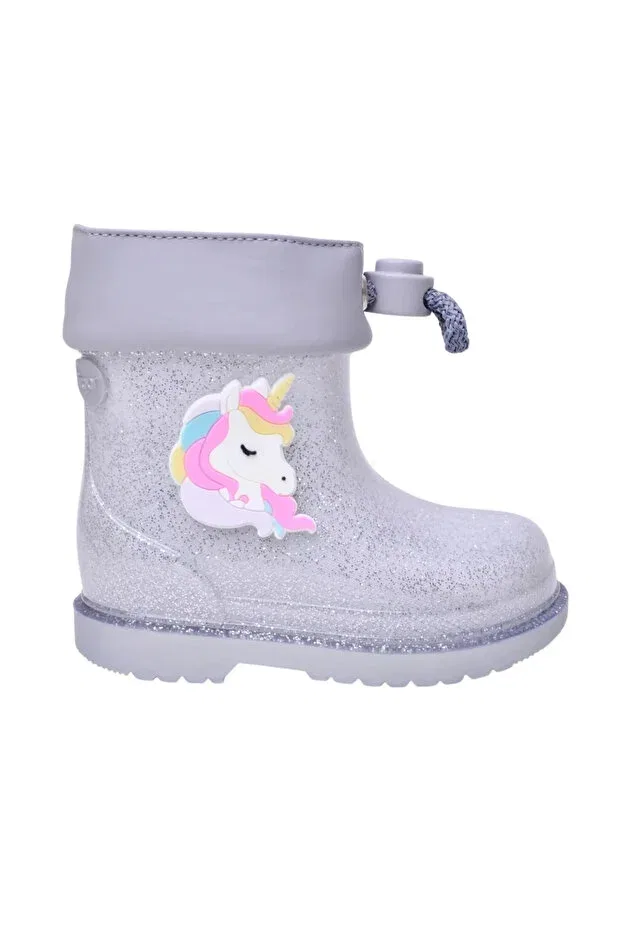 Детские ботинки для девочек с блестками Bimbi unicornio glitter children's boots w10339 Igor, Silver — фото 3