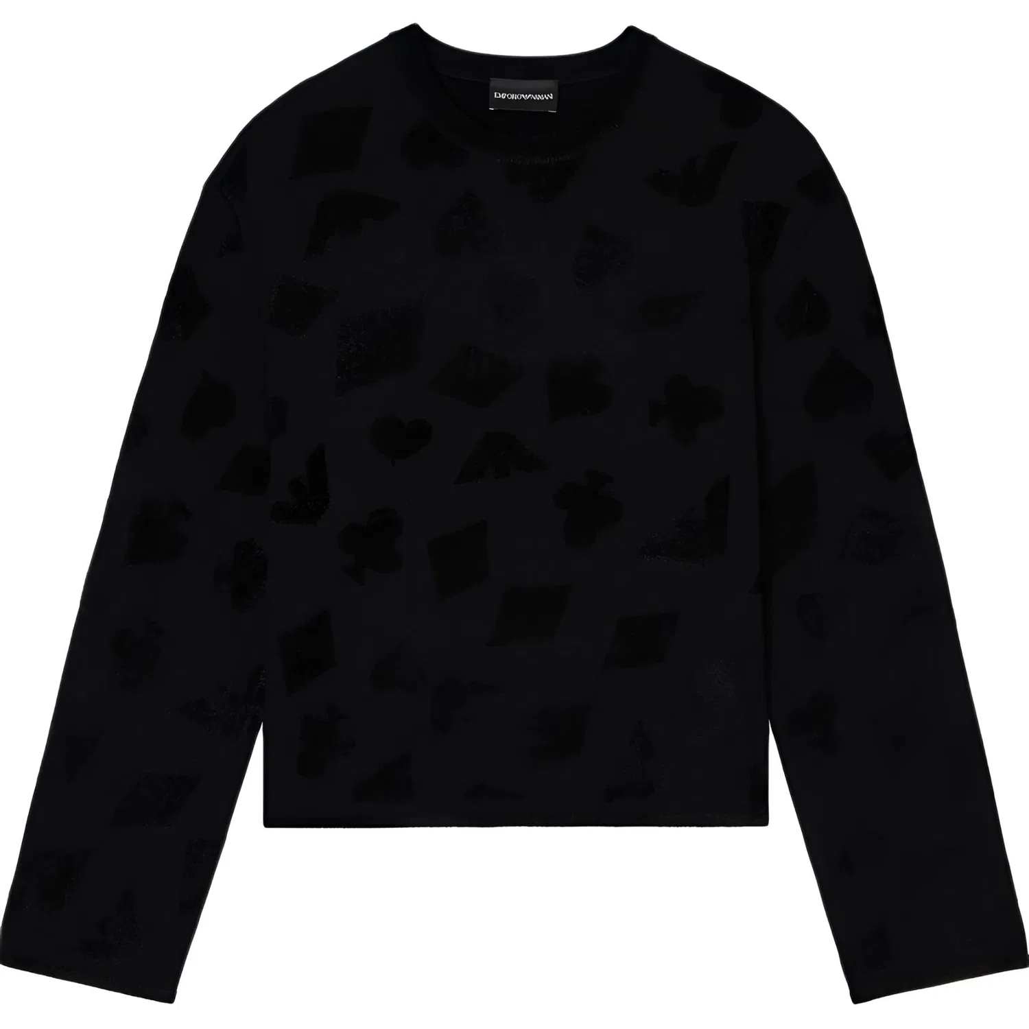 Женский джемпер с жаккардовым узором EMPORIO ARMANI, Black