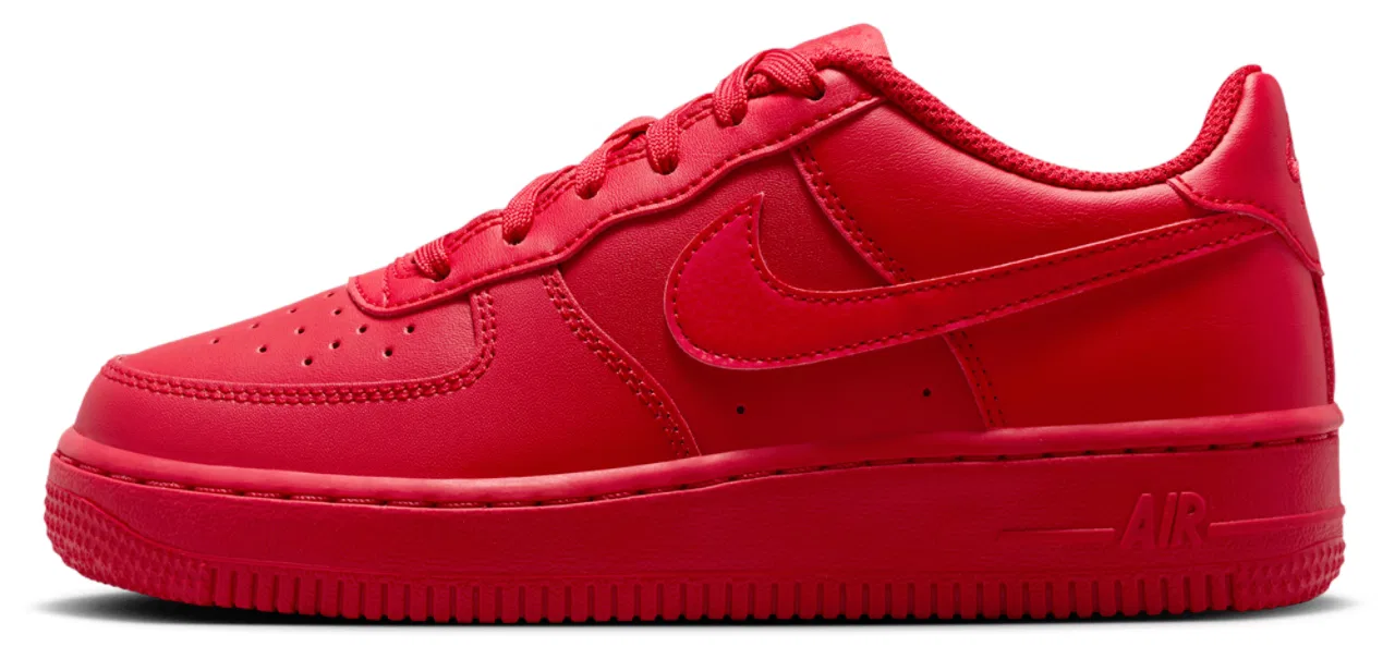 Кроссовки для девочек Air Force 1 Nike, красный/черный — фото 2