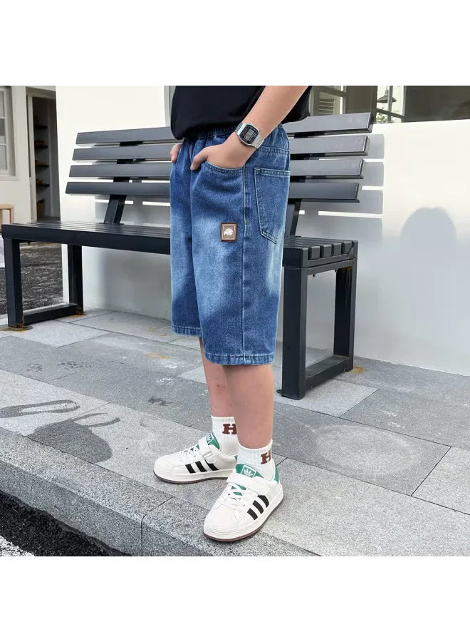 Шорты свободного кроя для мальчиков джинсовые Jeanswest, синий — фото 3