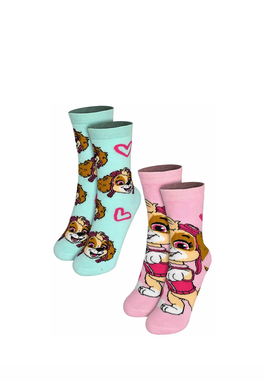 Abs socken skye stoppersocken söckchen (2er Pack) - носки Paw Patrol, Rosa Türkis