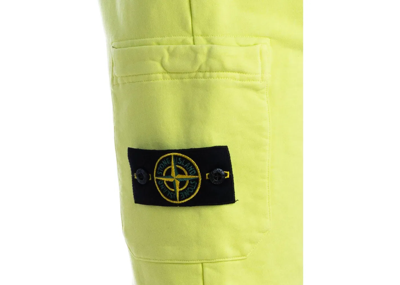 Мужские шорты из футера с длинным рукавом Stone Island, Neon Green — фото 2