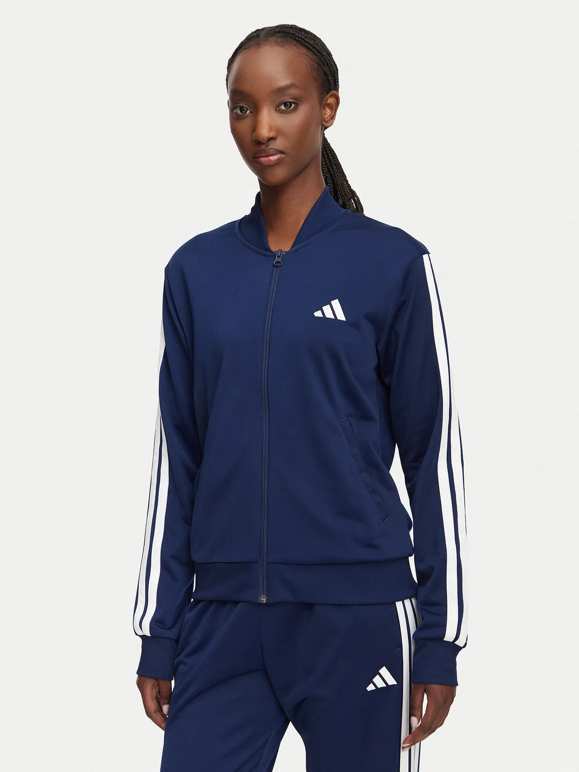 Женский спортивный костюм стандартного кроя Dayready Tracksuit Adidas, темно-синий — фото 3