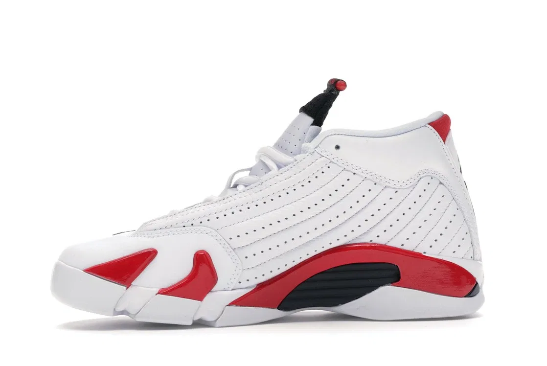 Детские кроссовки Lifestyle с принтом Jordan 14 Retro Jordan, White/Black-Varsity Red-Metallic Silver — фото 3