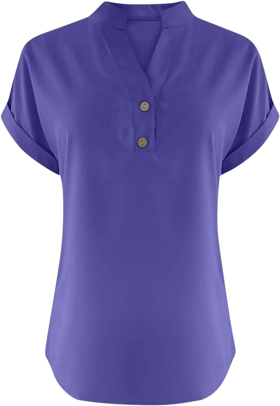 Женская футболка с V-образным вырезом Generic, Purple — фото 4