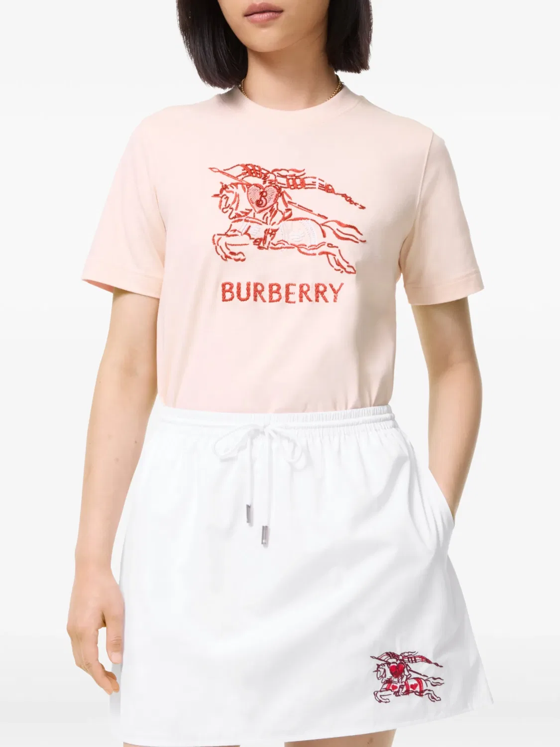 Футболка Heart Knight Burberry, розовый — фото 2