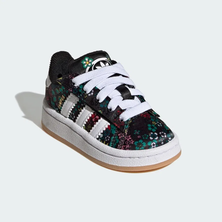 Кроссовки с эластичной шнуровкой Liberty London Campus 00s adidas, Черно-белый — фото 3