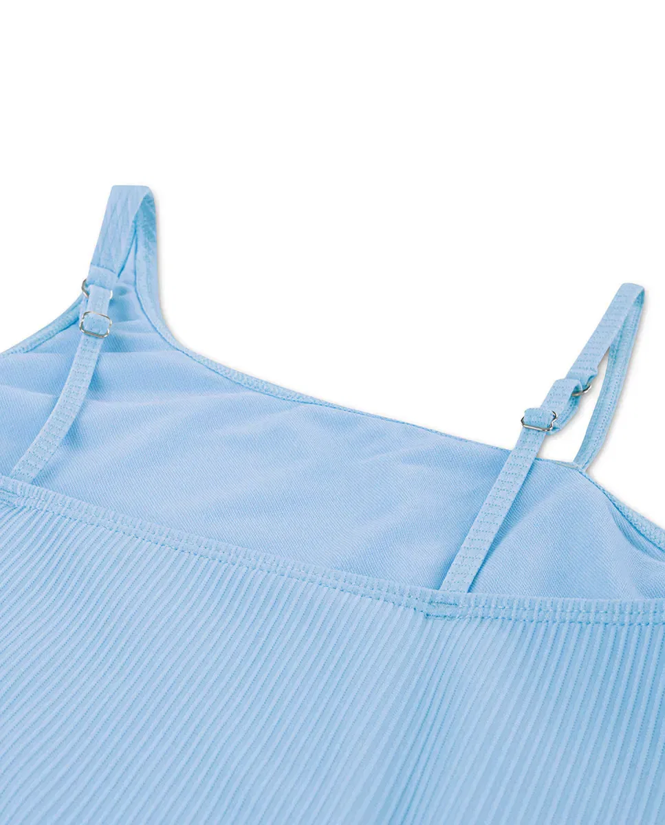 Детский купальник для девочек с асимметричным кроем Abercrombie Kids, Azul — фото 3