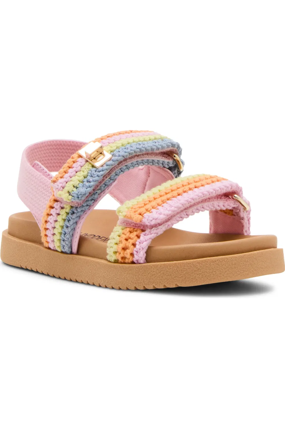 Детские сандалии слингбэк с регулируемыми ремешками TMonar Steve Madden, Pastel Multi