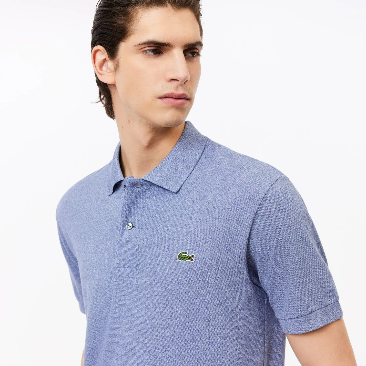 Мужская футболка-поло с коротким рукавом L1264 Lacoste, Bleu Indigo Clair — фото 3