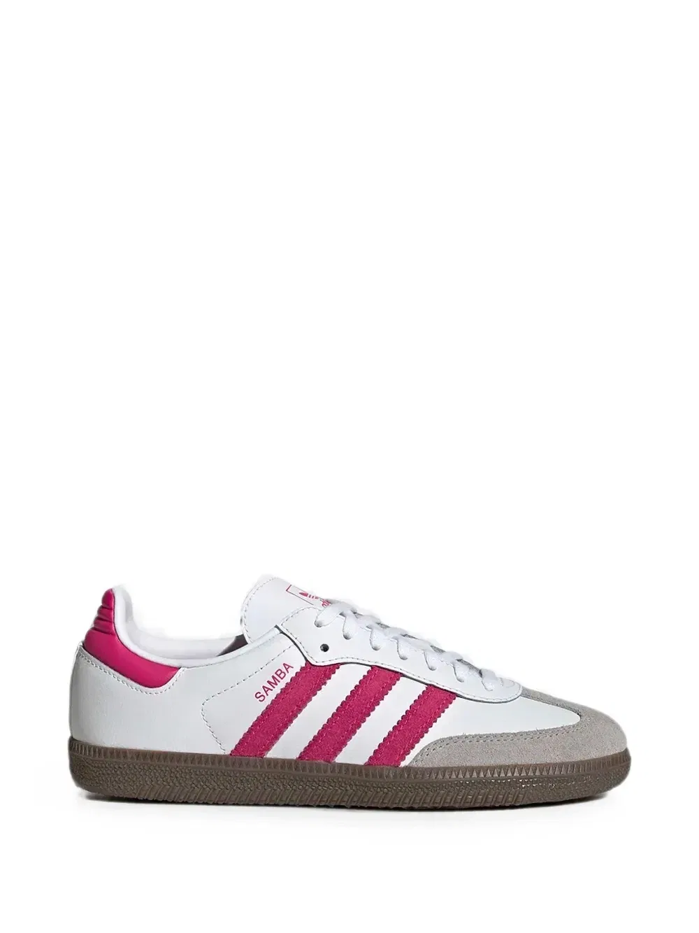 Кеды Samba из кожи со вставками Adidas Kids, белый