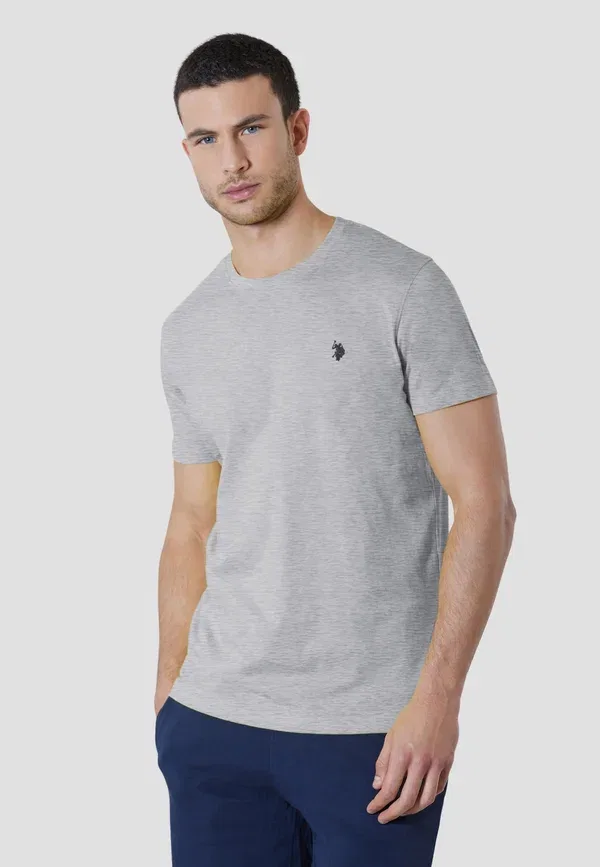 Футболка хлопковая U.S. Polo t-shirt basic mick logo U.S. Polo Assn., Light Grey, светло-серый — фото 3