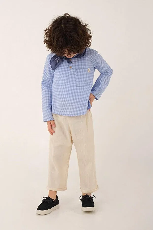 Детская рубашка для мальчиков с принтом Mioma Kids, Blue