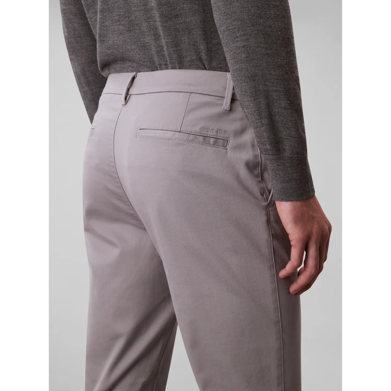 Мужские чинос из эластичного хлопка Calvin Klein, Chiseled Stone — фото 4