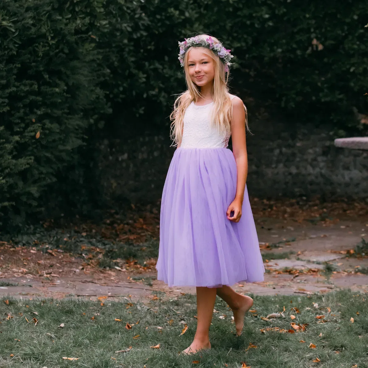 Платье-трапеция с принтом Bohemian Classic Tea Dress Uk Flower Girl Boutique, Lilac — фото 2