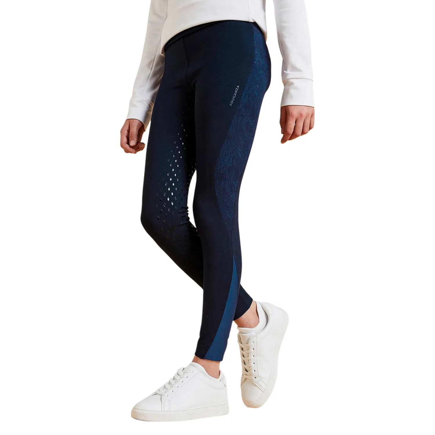 Детские брюки полной длины для подростков, Dark Blue, DECATHLON — фото 4