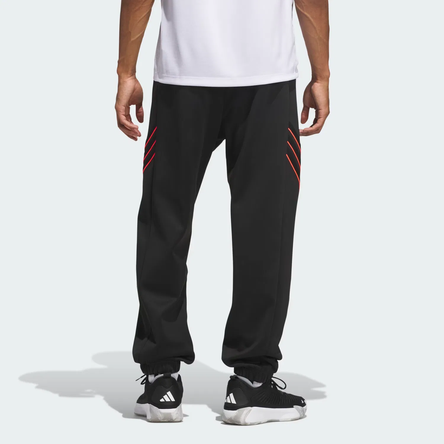 Мужские флисовые спортивные штаны Crazy Warm, Adidas Performance, черный/Solar Turbo — фото 2