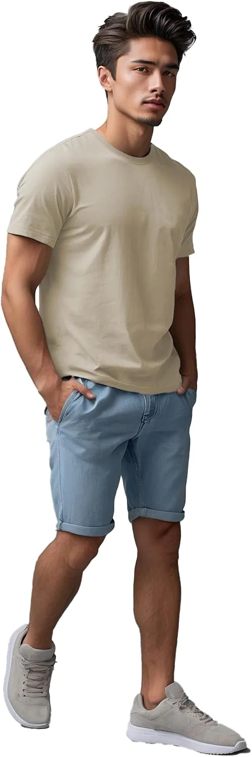 Унисекс хлопковая футболка классического кроя Arventur, Beige