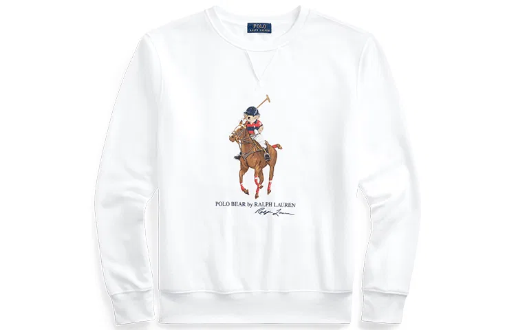 Мужской свитшот с принтом Polo Bear Big Pony Polo Ralph Lauren, White