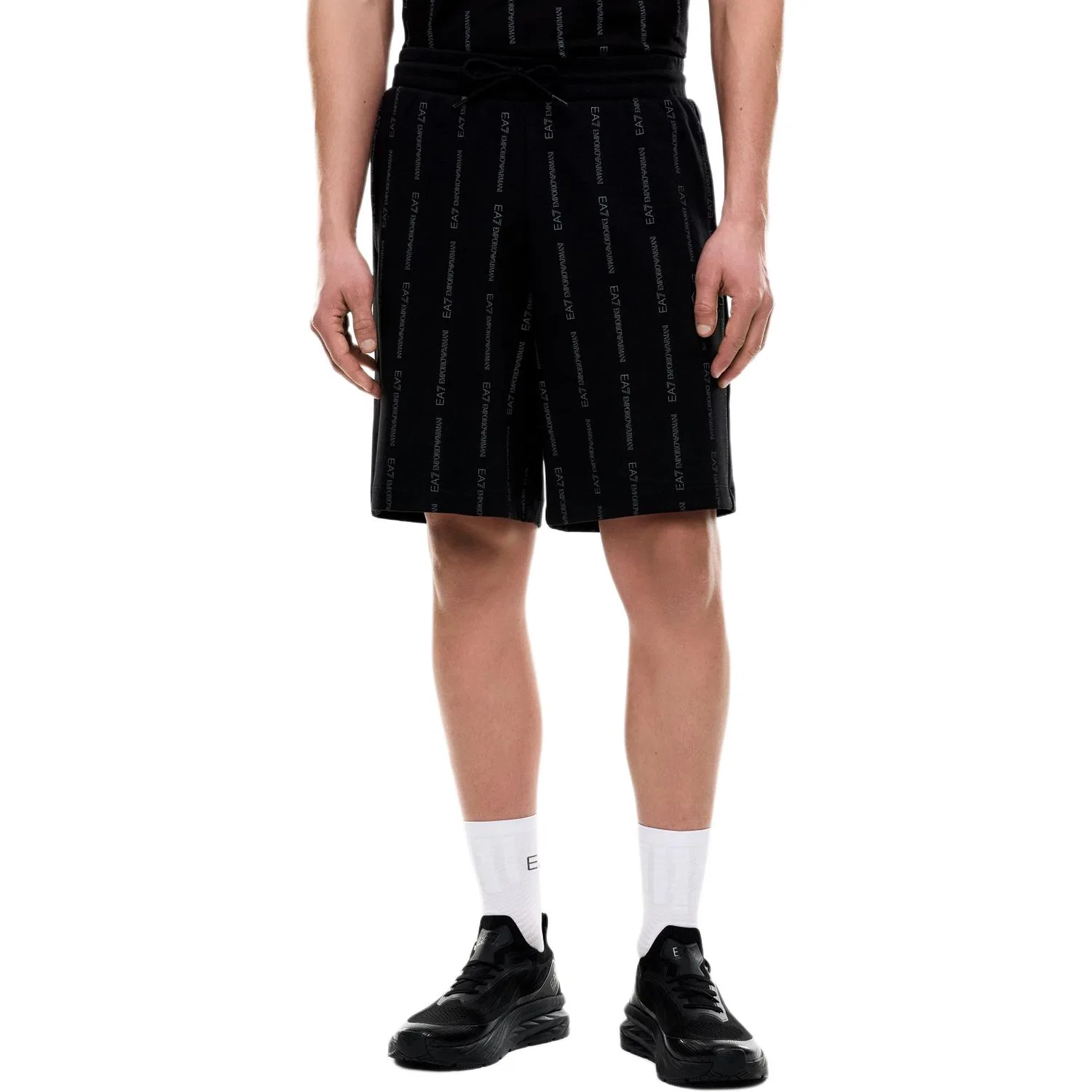 Мужские шорты с принтом Emporio Armani, Black — фото 3