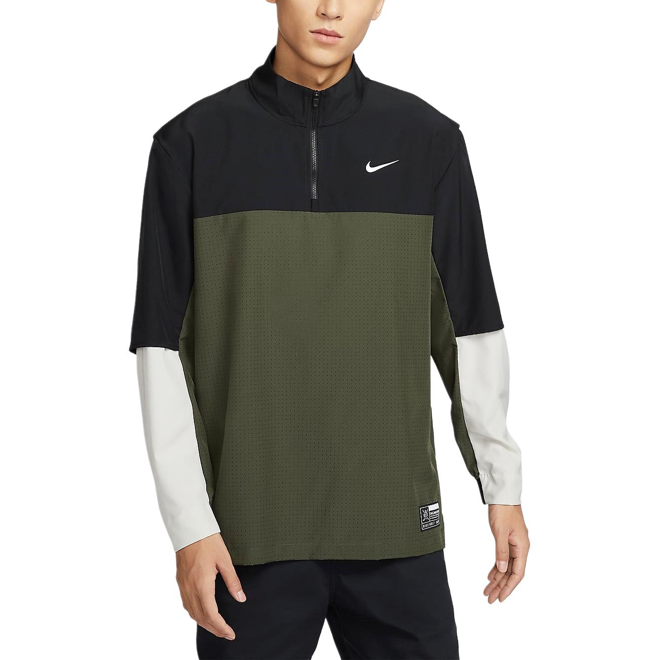 Nike Клубная одежда для гольфа Dri Fit мужская черная/хаки зеленая/светлая кость/белая — фото 3
