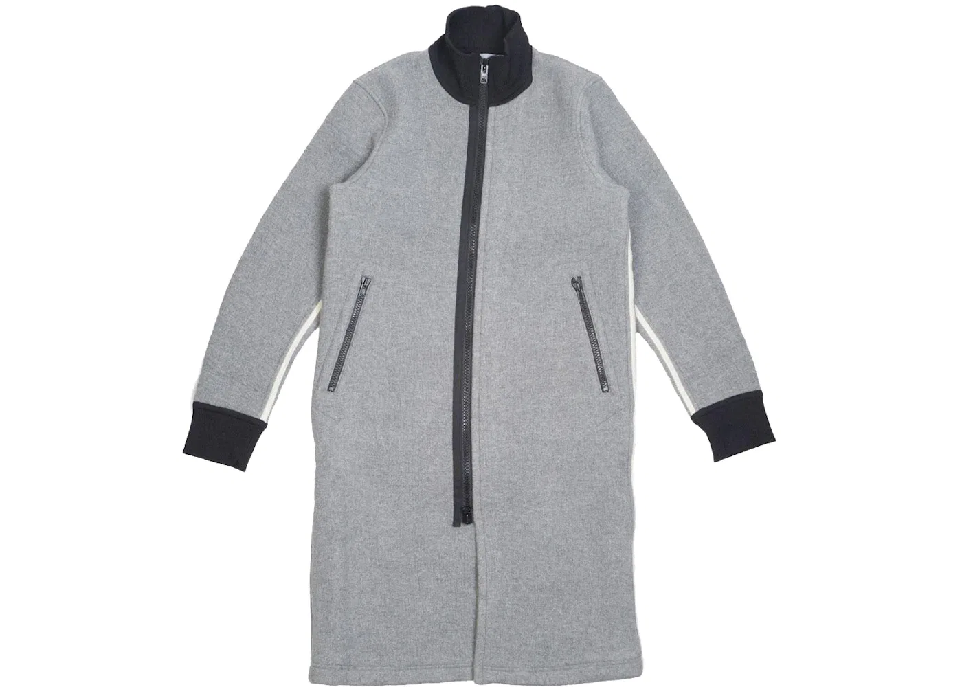 Мужское пальто шерстяное Y-3 Spacer Wool Coat Adidas, Gray Off White
