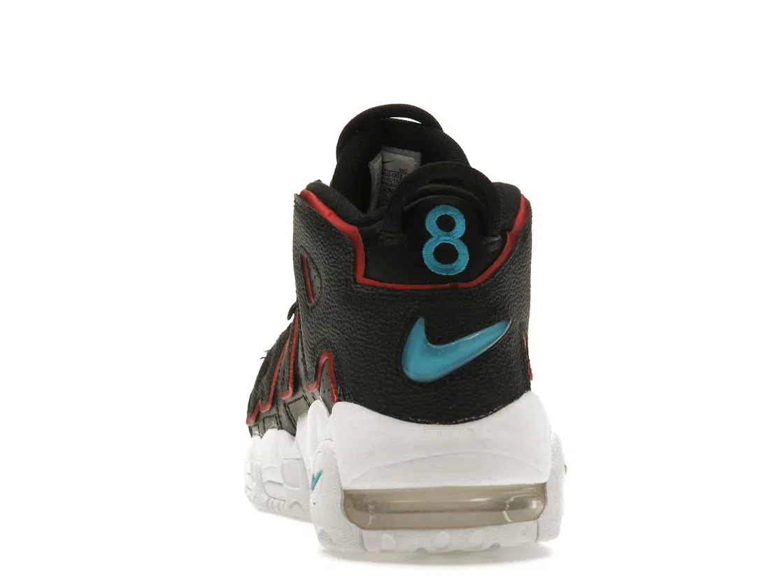 Детские кроссовки Lifestyle Nike Air More Uptempo Nike, Black/Fusion Red/Grey Fog/Light Blue Fury — фото 4