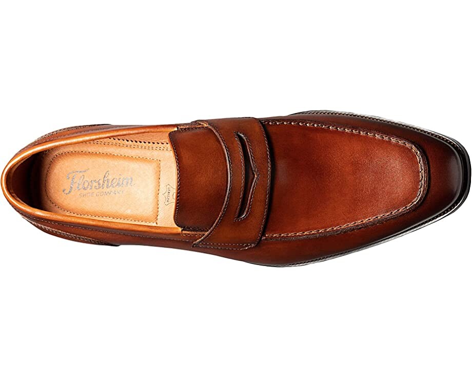 Лоферы Sorrento Moc Toe Penny Loafer Florsheim, коньяк гладкий — фото 3