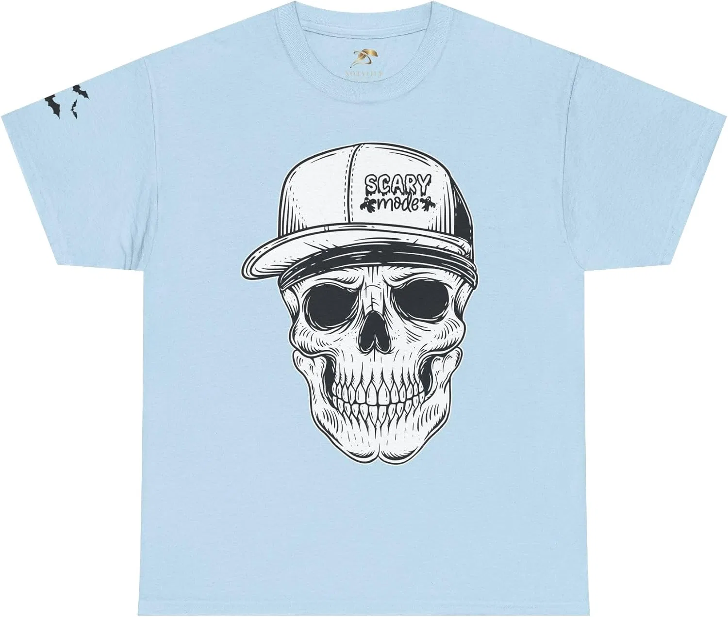 Футболка с принтом черепа Scary Mode NOTALIFY, Light Blue