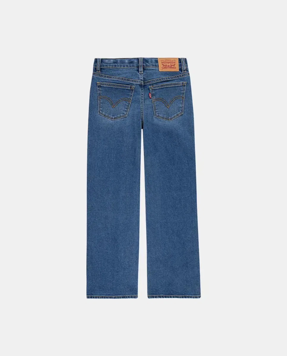 Детские джинсы для девочек с широкой штаниной Levi's, Azul — фото 2