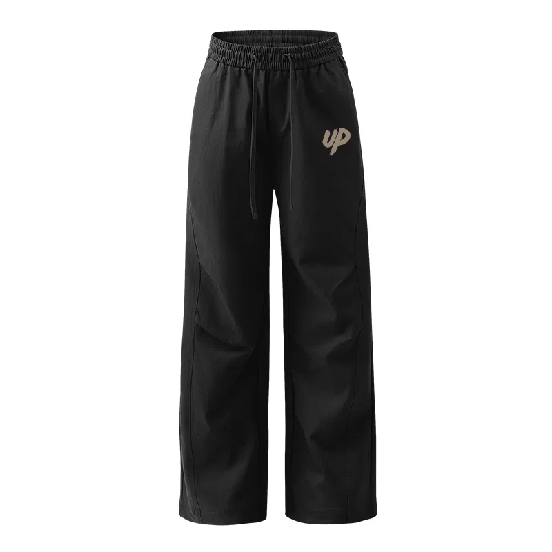 Детские парашютные штаны с плиссировкой Parachute Pleated MINISO, White Gray (B Up Pants Logo) — фото 3