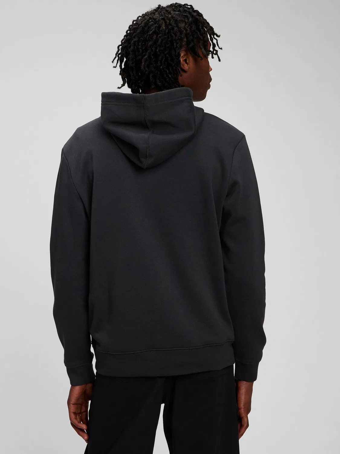 Худи, свободный крой, Relaxed Logo Hoodie Gap, черный — фото 2