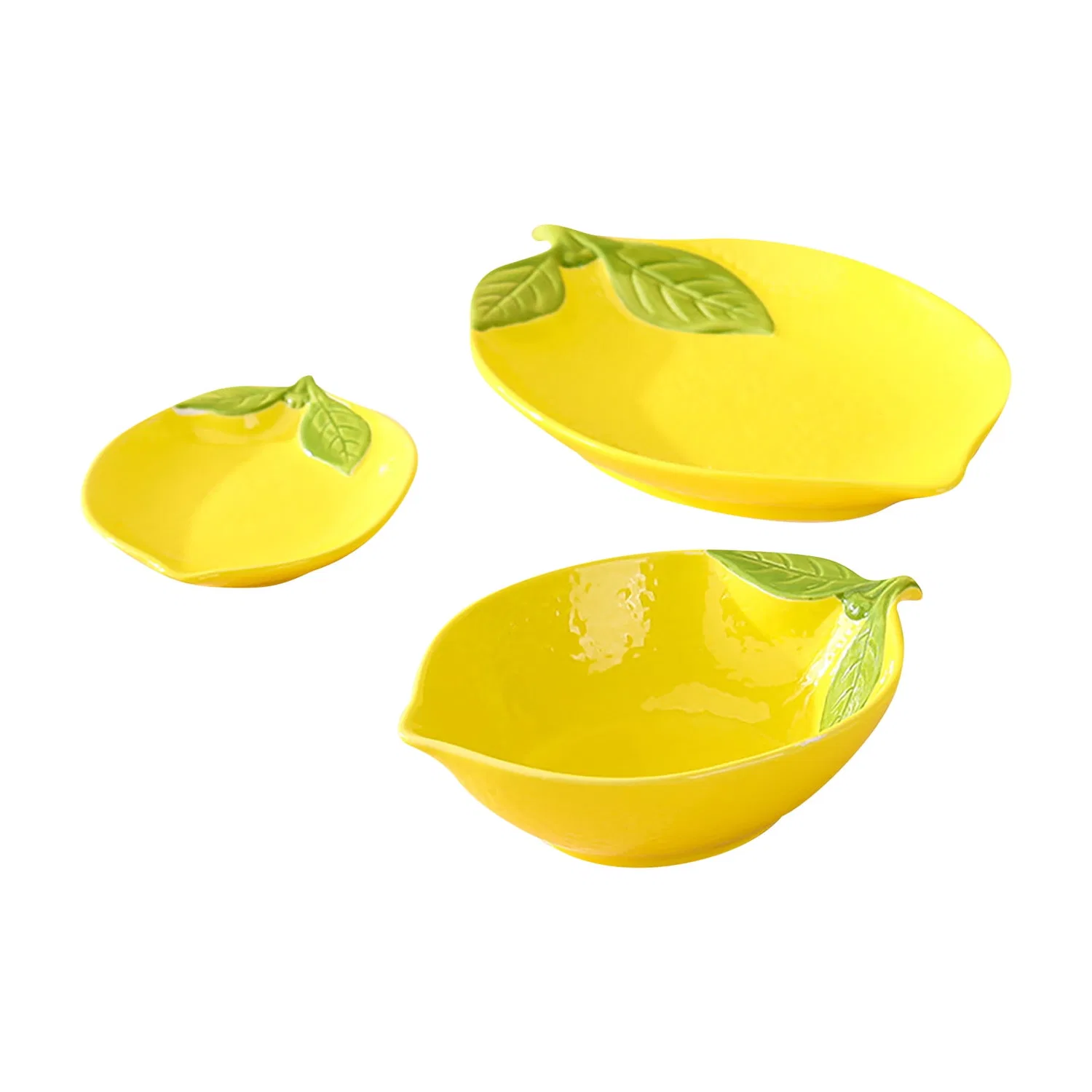 Детский набор посуды с лимоном, 26x26x8 см, Horizon Vista, Yellow Visit The Horizon Vista Store