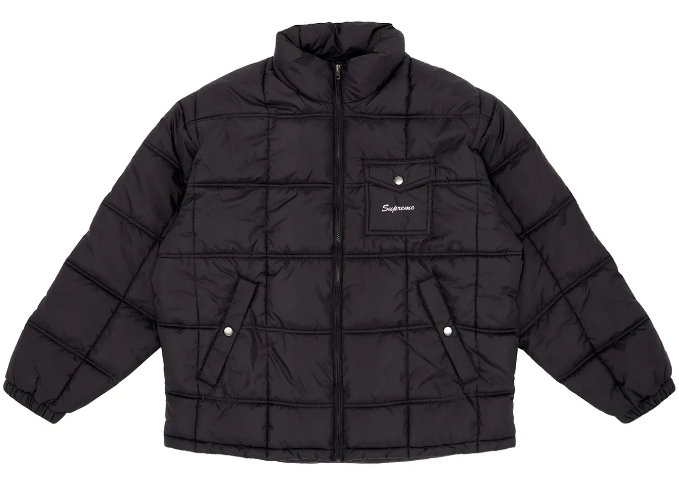 Мужская куртка-пуховик с принтом Supreme Iggy Pop Puffy Jacket, Black