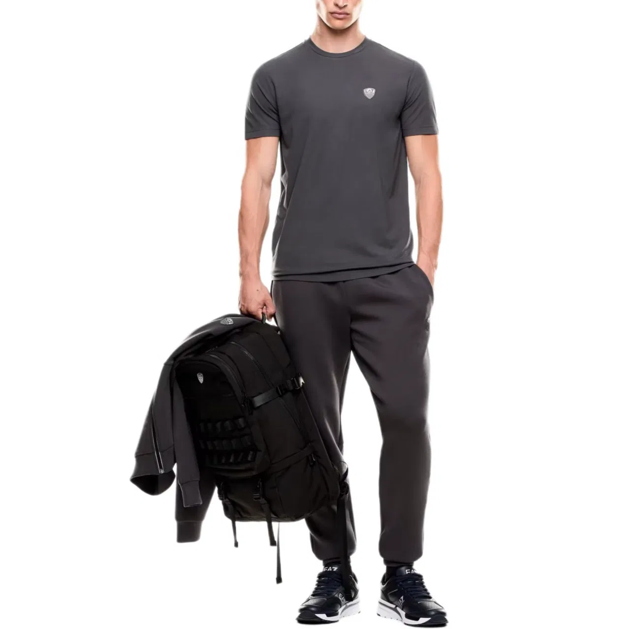 Мужская футболка Gray EA7 T Shirt EMPORIO ARMANI — фото 3