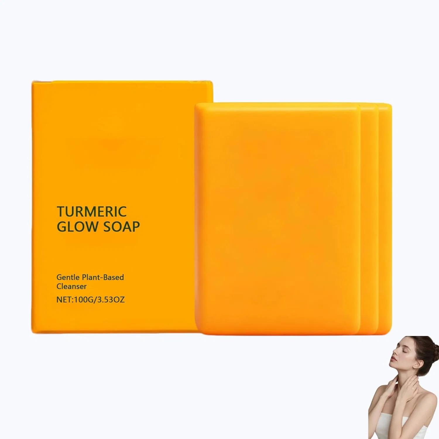 Твердое мыло с куркумой и витамином С, XUSHAOLUN, 3 шт., 100 г