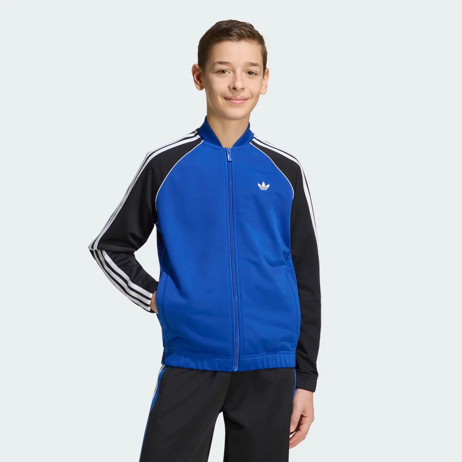 Детская олимпийка свободного кроя Pokémon SST Adidas Originals, ярко-синий/черный — фото 3