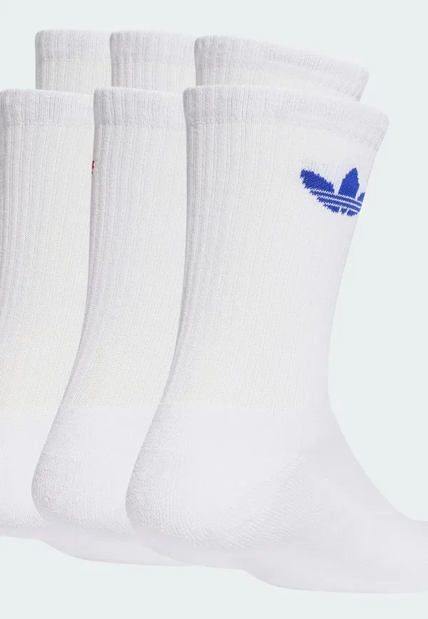 Комплект из 6 пар носков Crew унисекс Adidas Originals, белый/зеленый — фото 2