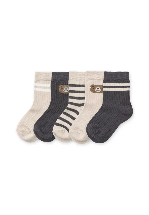 Носки детские 5 пар хлопок Tinyone Beige Asfalt, бежевый