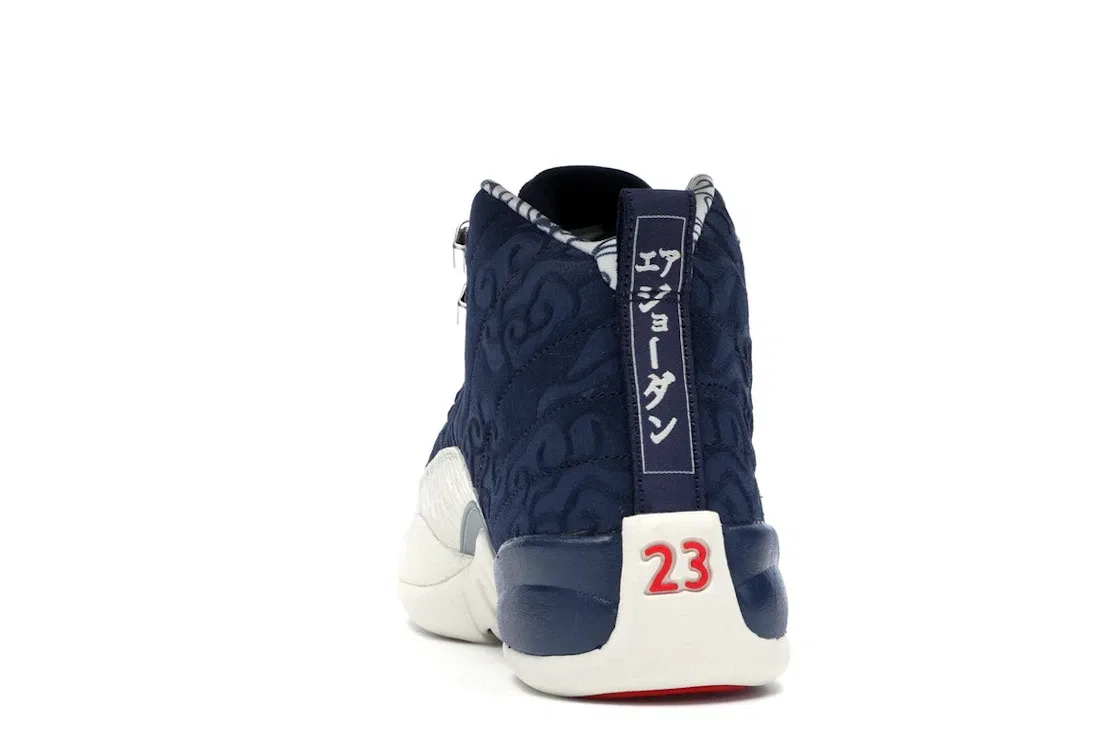 Детские кроссовки Lifestyle с принтом Jordan 12 Retro Jordan, College Navy/University Red-Sail — фото 4