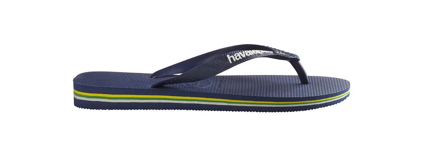 Детские шлепанцы с принтом Brasil Havaianas, Цвет Blau — фото 3