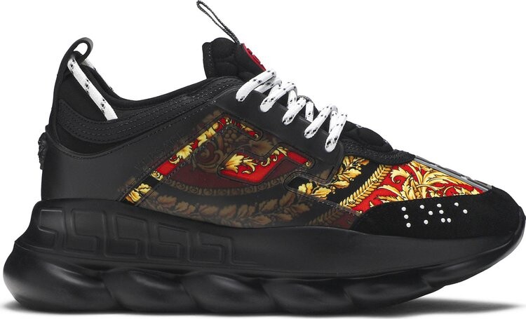 

Кроссовки Versace Chain Reaction Black Multi, черный