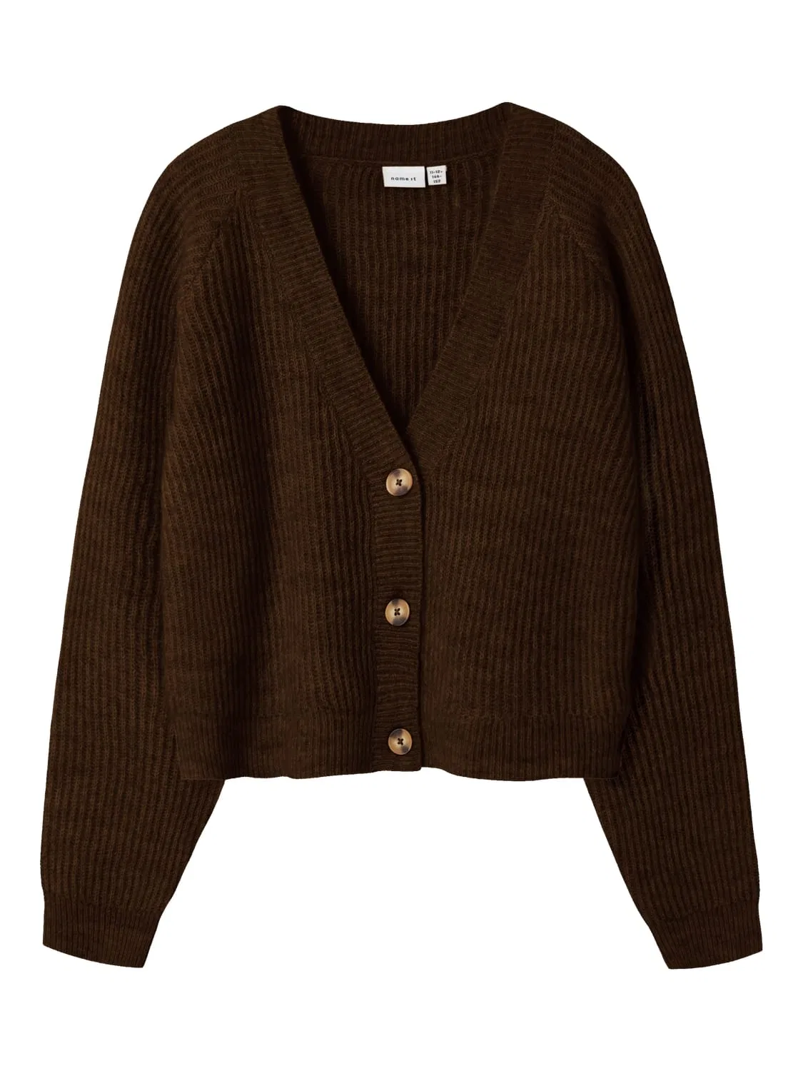 Кардиган короткий вязаный NKFHOLLY BOXY SHORT KNIT CARD Name It, сливовый