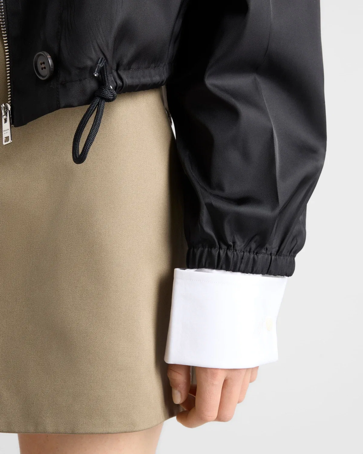 Блузон с длинным рукавом Prada, черный — фото 4